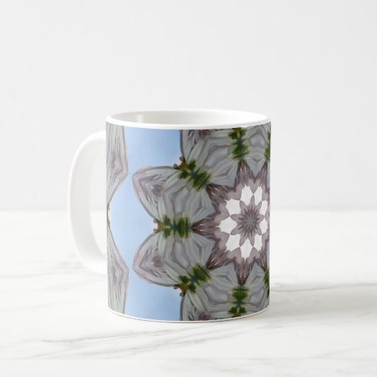 Mug Motif en gris et bleu (Devant gauche)
