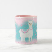 Mug Motif en lama rose et menthe (Centre)