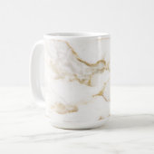 Mug Motif en marbre à effet or moderne (Devant gauche)