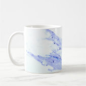 Mug Motif en marbre abstrait bleu moderne (Gauche)