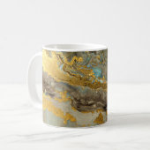 Mug Motif en marbre bleu et or (Devant gauche)