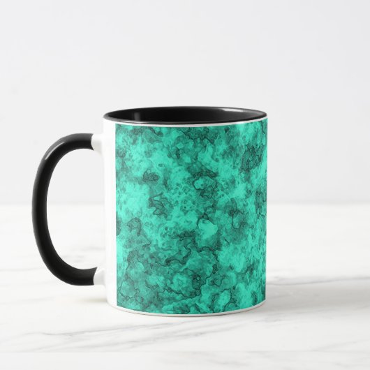 Mug Motif en marbre clair turquoise (Gauche)
