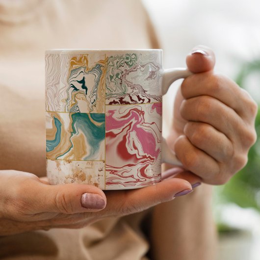 Mug Motif en marbre coloré