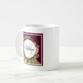 Mug Motif en marbre d'or et Monogramme de fleurs de Bo (Devant gauche)
