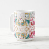 Mug Motif en marbre doré et bleu (Devant gauche)