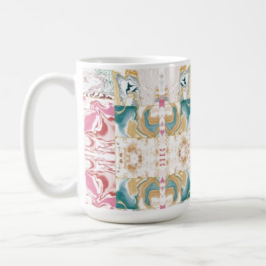Mug Motif en marbre doré et bleu (Gauche)