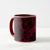 Mug Motif en marbre noir et rouge. (Devant gauche)