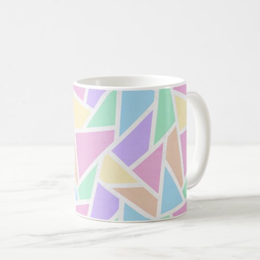 Mug Motif en mosaïque arc-en-ciel Pastel (Devant droit)