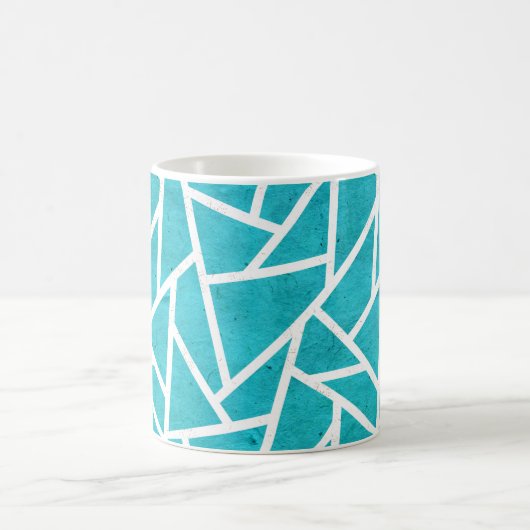 Mug Motif en mosaïque bleu-vert et blanc (Centre)