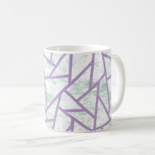 Mug Motif en mosaïque vert clair et lavande