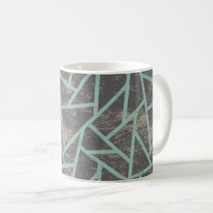 Mug Motif en mosaïque vert pâle et gris