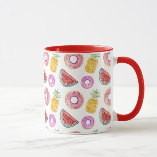 Mug Motif en pastel de flotteur de piscine d'aquarelle (Droite)
