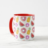 Mug Motif en pastel de flotteur de piscine d'aquarelle (Devant gauche)