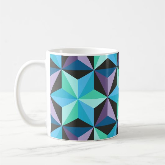 Mug Motif en patchwork sans couture avec étoiles. âge  (Gauche)