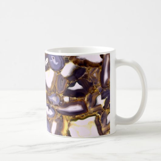 Mug Motif en pierre blanche Brown violet (Droite)