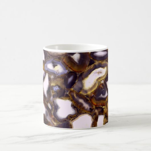 Mug Motif en pierre blanche Brown violet (Centre)