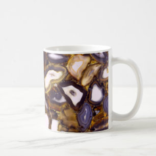 Mug Motif en pierre blanche Brown violet