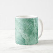 Mug Motif en pierre de marbre, texture verte. (Devant droit)