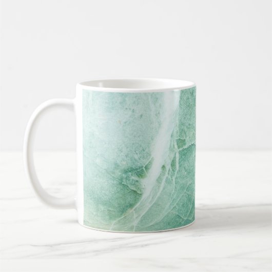 Mug Motif en pierre de marbre, texture verte. (Gauche)