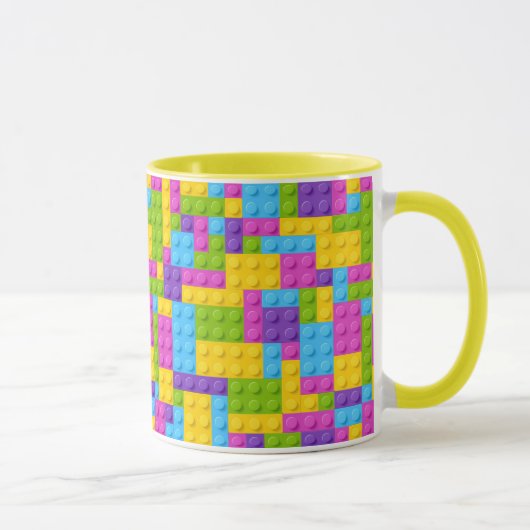 Mug Motif en plastique de blocs de construction (Droite)