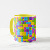 Mug Motif en plastique de blocs de construction (Devant gauche)