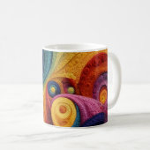 Mug Motif en spirale abstrait Texture de tourbillon 3D (Devant droit)