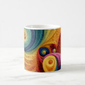 Mug Motif en spirale abstrait Texture de tourbillon 3D (Centre)