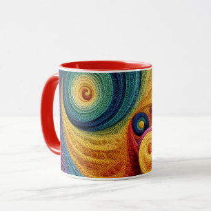 Mug Motif en spirale abstrait Texture tourbillonnante 