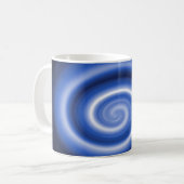 Mug Motif en spirale bleu brillant (Devant gauche)