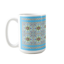 Mug Motif en tuile fleurie colorée