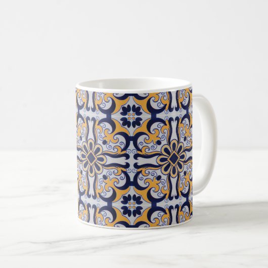Mug Motif en tuiles portugaises (Devant droit)