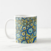Mug Motif en verre bleu grec d'amulette d'oeil mauvais (Gauche)