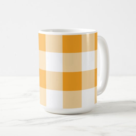 Mug Motif En vichy jaune (Devant droit)