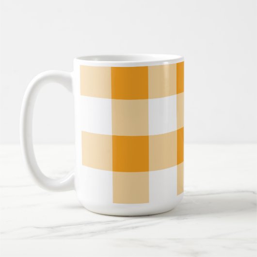 Mug Motif En vichy jaune (Gauche)