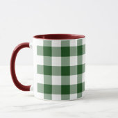 Mug Motif En vichy vert et blanc (Gauche)