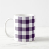 Mug Motif En vichy violet et blanc (Gauche)
