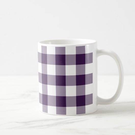 Mug Motif En vichy violet et blanc (Droite)