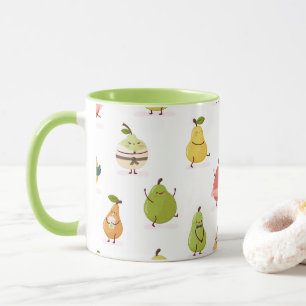 Mug Motif enfantin de poires amusantes