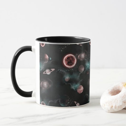 Mug Motif Espace (Avec donut)