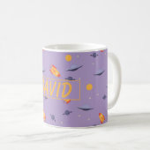 Mug Motif espace nom orange lavande (Devant droit)