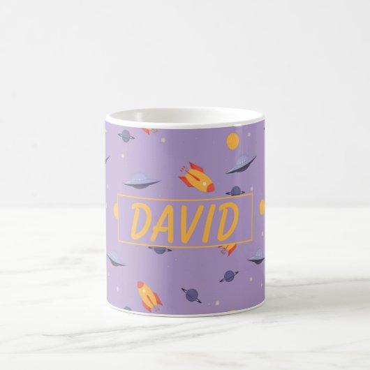 Mug Motif espace nom orange lavande (Centre)