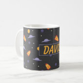 Mug Motif espace nom orange noir (Devant gauche)
