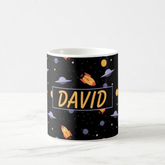 Mug Motif espace nom orange noir (Centre)