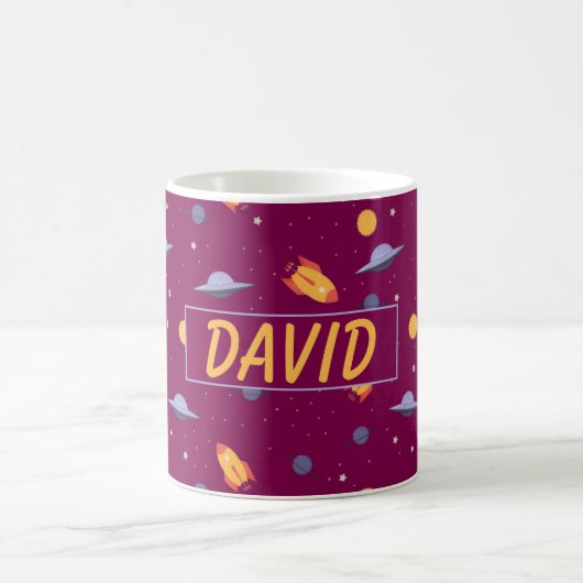 Mug Motif espace nom rouge orange (Centre)