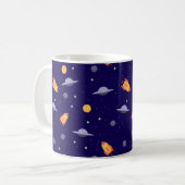 Mug Motif espace uf orange bleu (Devant gauche)