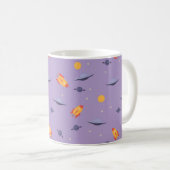 Mug Motif espace ufo orange lavande (Devant droit)