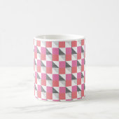 Mug motif esthétique en damier rose et noir (Centre)