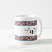 Mug Motif Estonien de ramassage 2 Ceintures tissées (Devant droit)
