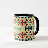 Mug Motif et modifiable amérindien (Devant droit)