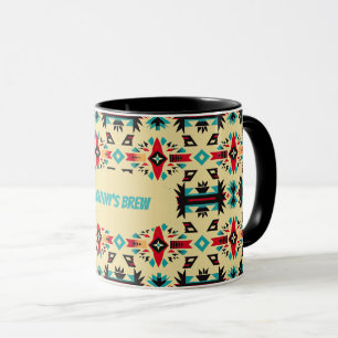 Mug Motif et modifiable amérindien